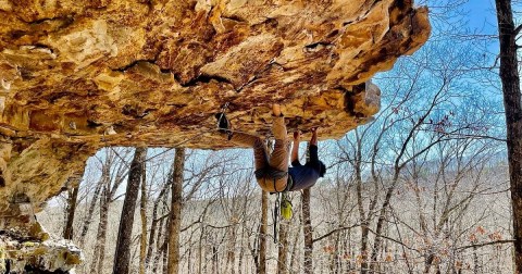 This Arkansas Crag Is Home To One Of The Most Unique Climbing Destinations In The State