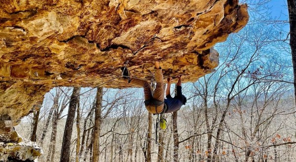 This Arkansas Crag Is Home To One Of The Most Unique Climbing Destinations In The State