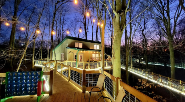 You’ll Find A Luxury Glampground At The Treehouses At River Ranch In Ohio, And It’s Ideal For Winter Snuggles And Relaxation