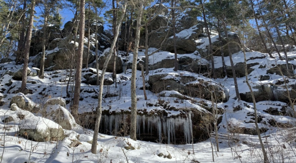 The Two-Mile Trail Through Time Trail Leads Hikers To The Most Spectacular Winter Scenery In Missouri