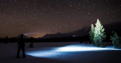 Take A Magical Starlit Snowshoeing Excursion Through The Oregon Forest