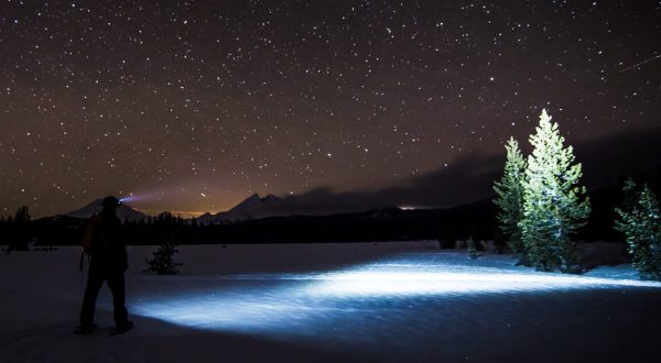 Take A Magical Starlit Snowshoeing Excursion Through The Oregon Forest