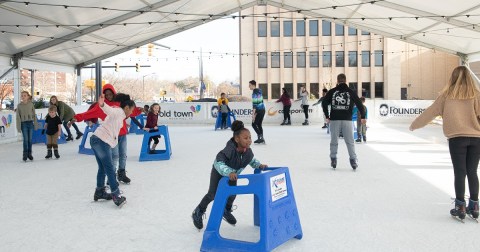 The Ice Skating Rink In South Carolina Where You Can Skate Outdoors In The Heart Of Rock Hill's Old Town