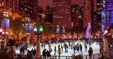 Millennium Park's Ice Skating Rink Is The Perfect Midwest Winter Travel Destination