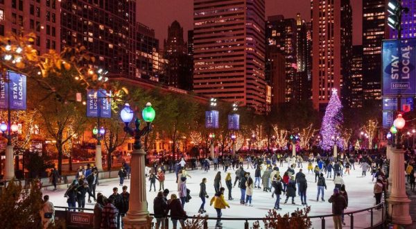 Millennium Park’s Ice Skating Rink Is The Perfect Midwest Winter Travel Destination