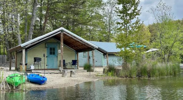 Stay In A Cool Canvas Tent Overlooking A Private Lake In Indiana