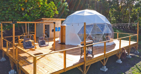 Stay In A Luxury Geodesic Dome Overlooking The Kona Coast In Hawaii