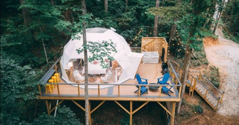 Relax, Reconnect, And Rest At This 14-Acre Private Oasis With A Tree Top Dome In South Carolina