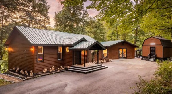 Plan A Staycation With This Tennessee Cabin That Has A Massive Game Room, Mini Golf, And A Theater