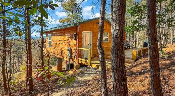 Enjoy The 180-View Of Hickory Nut Mountain Range At This Luxury Treehouse In North Carolina