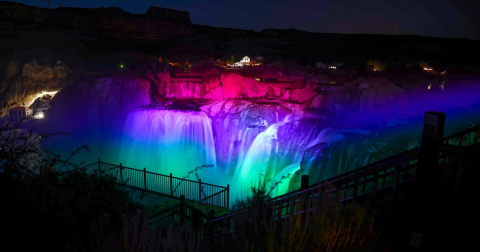 This Waterfall Light Show In Idaho Is The Ultimate Way To Welcome In Summer