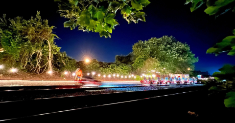 This Nighttime Rail Bike Adventure, Illuminated By Lanterns, Belongs On Your Rhode Island Bucket List