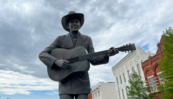 Statue of Hank Williams in Montgomery, Alabama, one site to celebrate the source of an iconic Alabama sound
