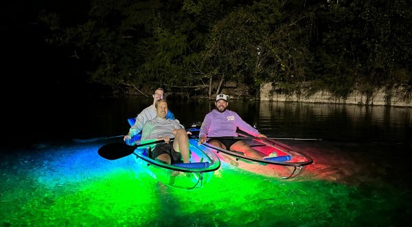 This Nighttime Kayak Lake Tour Belongs On Your Texas Bucket List